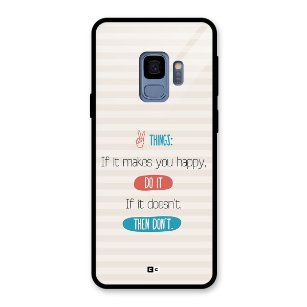 Think Then Glass Back Case for Galaxy S9