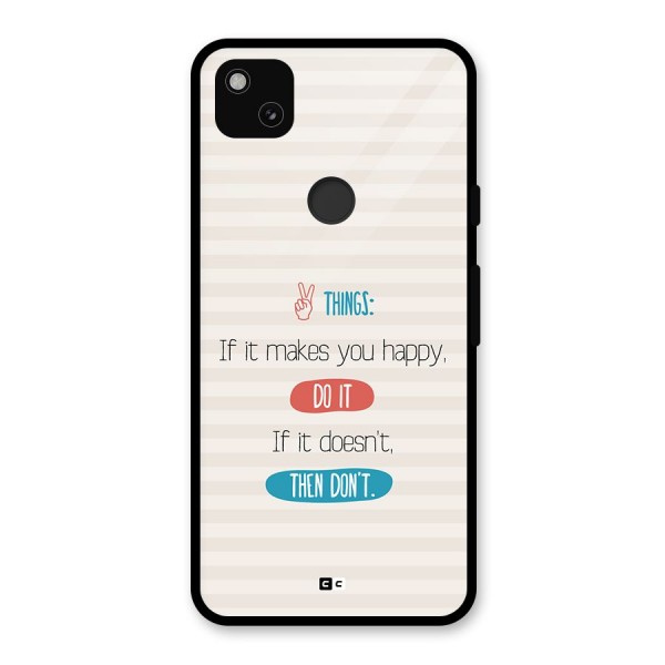 Think Then Glass Back Case for Google Pixel 4a