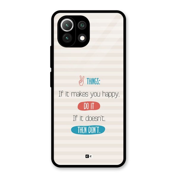 Think Then Glass Back Case for Mi 11 Lite