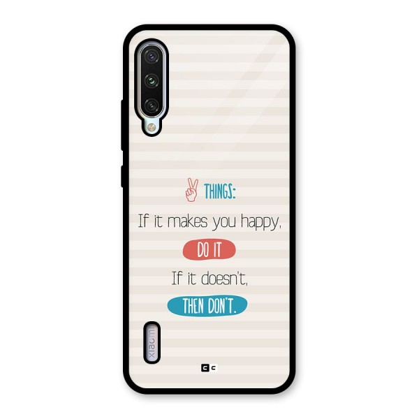 Think Then Glass Back Case for Mi A3