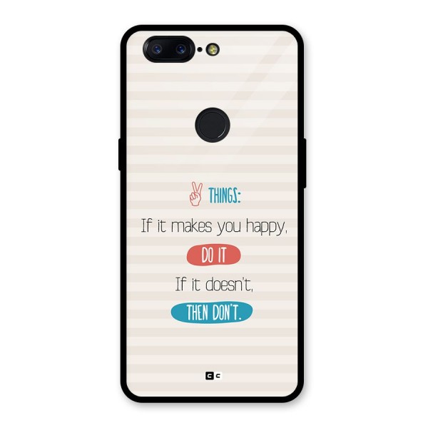 Think Then Glass Back Case for OnePlus 5T