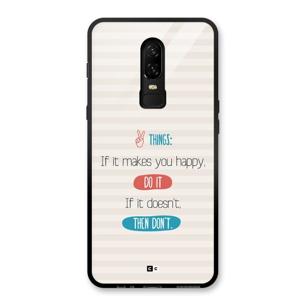 Think Then Glass Back Case for OnePlus 6