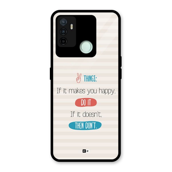 Think Then Glass Back Case for Oppo A53