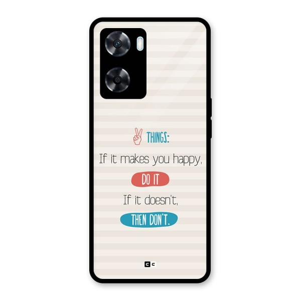 Think Then Glass Back Case for Oppo A77