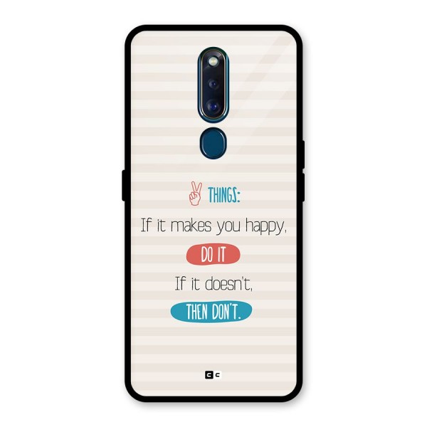 Think Then Glass Back Case for Oppo F11 Pro