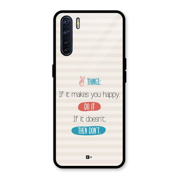 Think Then Glass Back Case for Oppo F15