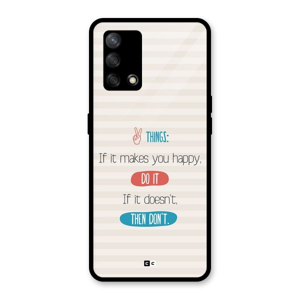 Think Then Glass Back Case for Oppo F19