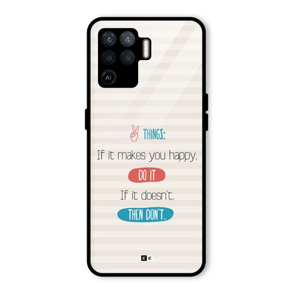 Think Then Glass Back Case for Oppo F19 Pro