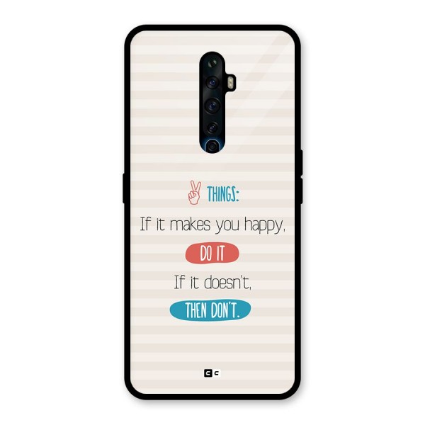 Think Then Glass Back Case for Oppo Reno2 F