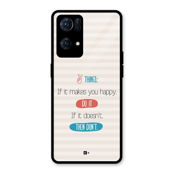 Think Then Glass Back Case for Oppo Reno7 Pro 5G