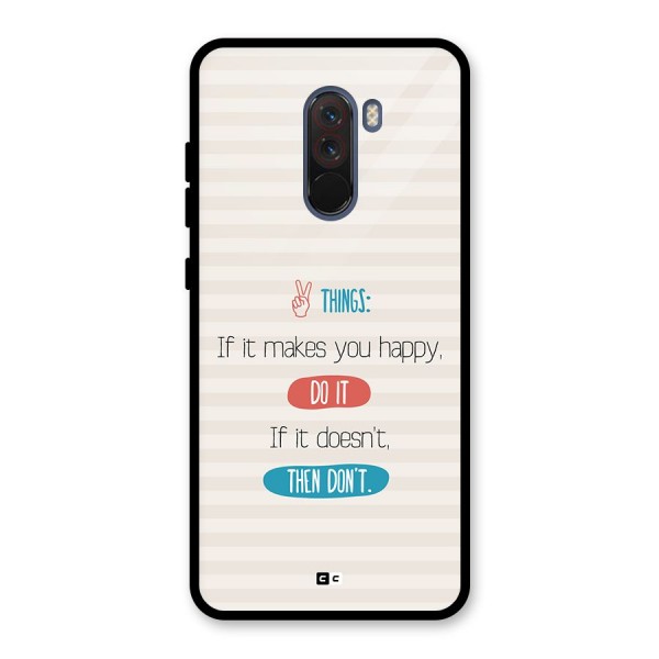 Think Then Glass Back Case for Poco F1