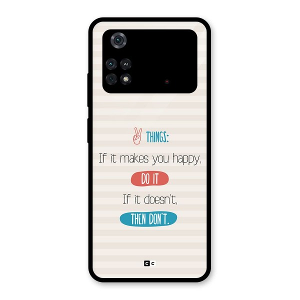 Think Then Glass Back Case for Poco M4 Pro 4G