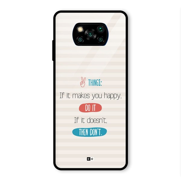 Think Then Glass Back Case for Poco X3 Pro