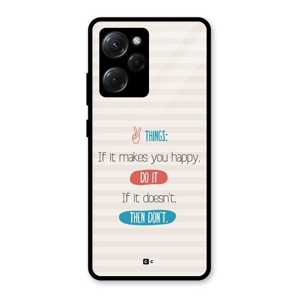 Think Then Glass Back Case for Poco X5 Pro