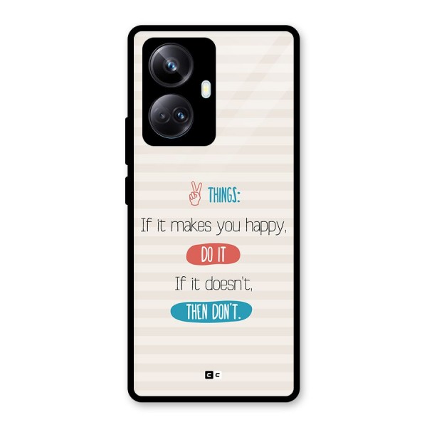 Think Then Glass Back Case for Realme 10 Pro Plus