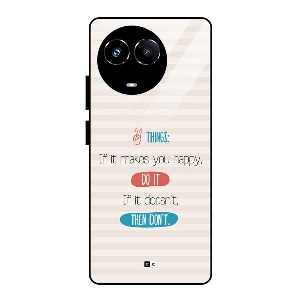 Think Then Glass Back Case for Realme 11X