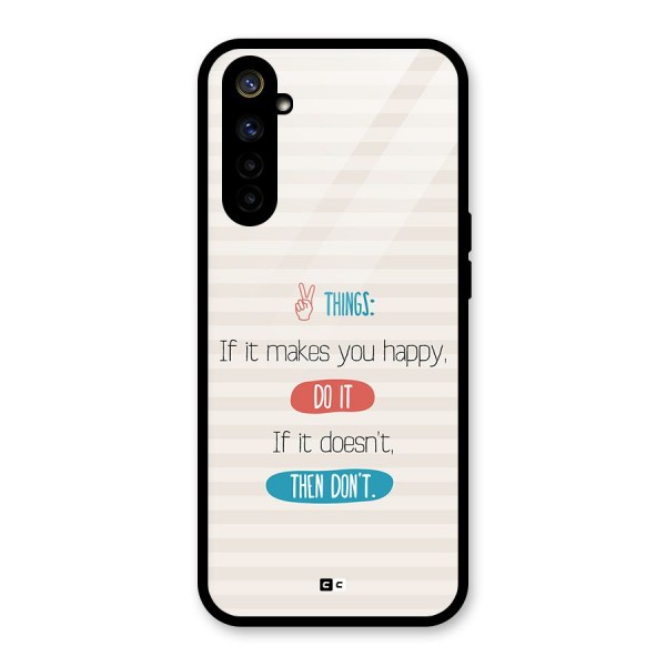 Think Then Glass Back Case for Realme 6