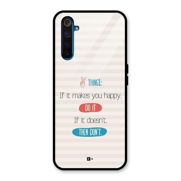 Think Then Glass Back Case for Realme 6 Pro