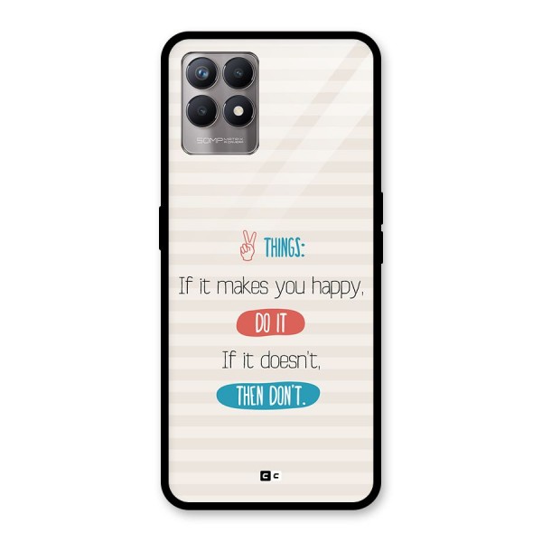 Think Then Glass Back Case for Realme 8i