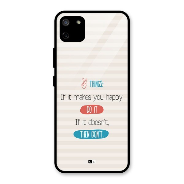 Think Then Glass Back Case for Realme C11