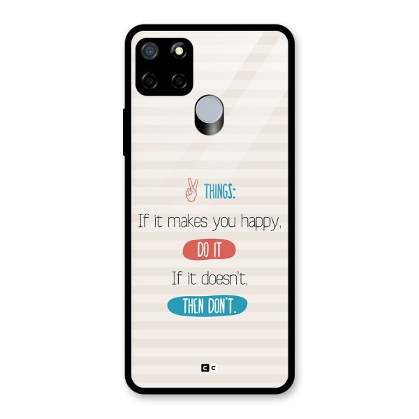 Think Then Glass Back Case for Realme C12