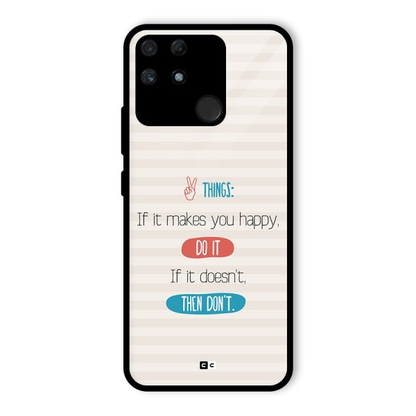 Think Then Glass Back Case for Realme Narzo 50A