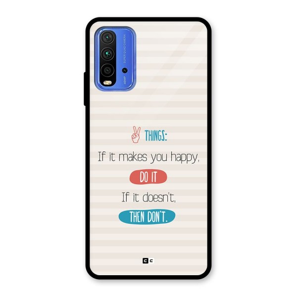 Think Then Glass Back Case for Redmi 9 Power