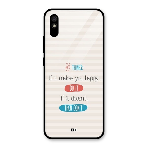 Think Then Glass Back Case for Redmi 9i