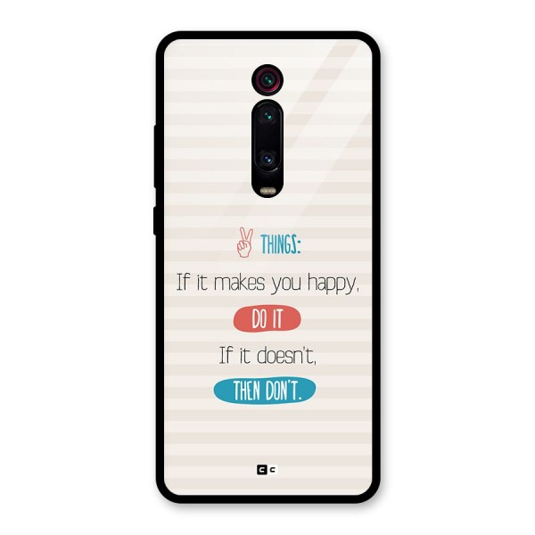 Think Then Glass Back Case for Redmi K20