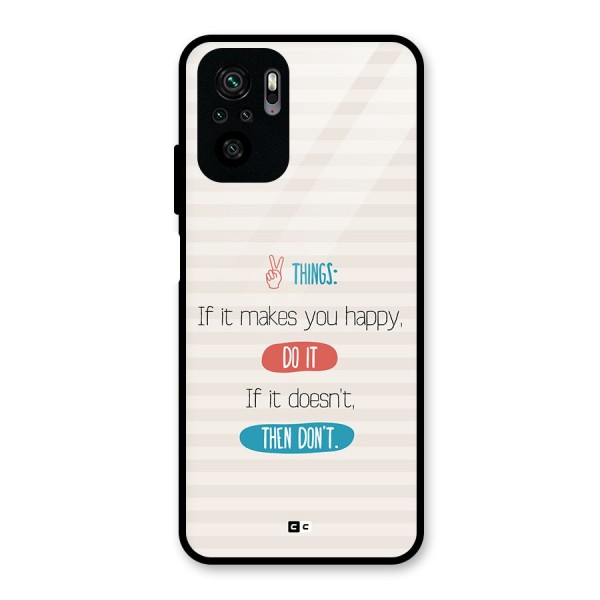 Think Then Glass Back Case for Redmi Note 10