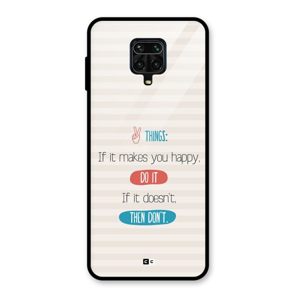 Think Then Glass Back Case for Redmi Note 10 Lite