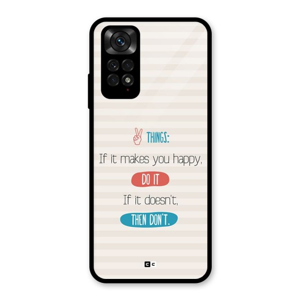 Think Then Glass Back Case for Redmi Note 11