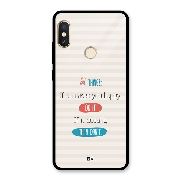 Think Then Glass Back Case for Redmi Note 5 Pro