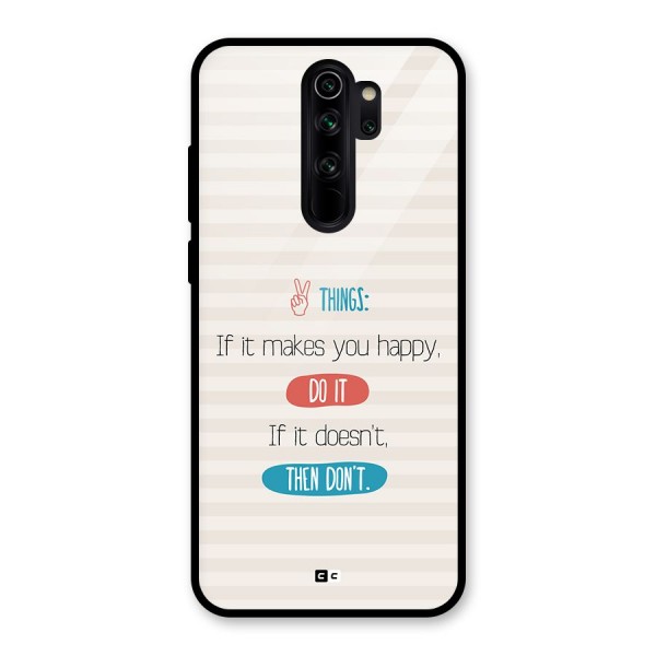 Think Then Glass Back Case for Redmi Note 8 Pro