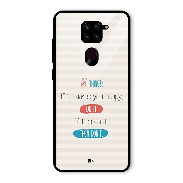 Think Then Glass Back Case for Redmi Note 9