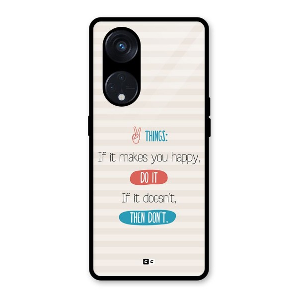 Think Then Glass Back Case for Reno8 T 5G