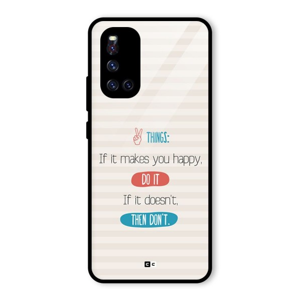 Think Then Glass Back Case for Vivo V19