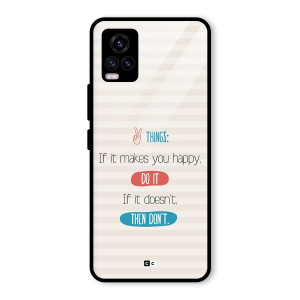 Think Then Glass Back Case for Vivo V20 2021