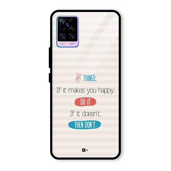 Think Then Glass Back Case for Vivo V20 Pro