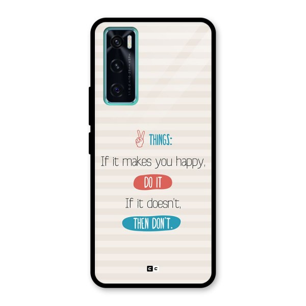 Think Then Glass Back Case for Vivo V20 SE