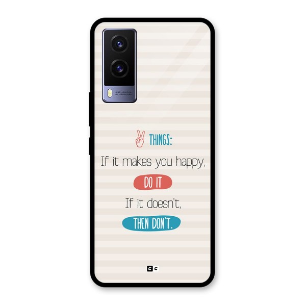 Think Then Glass Back Case for Vivo V21e 5G