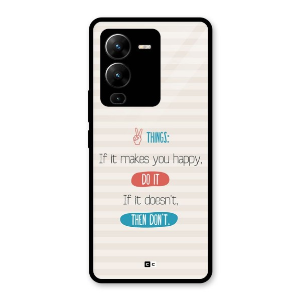 Think Then Glass Back Case for Vivo V25 Pro