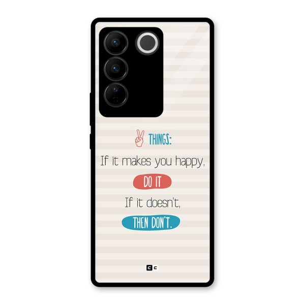 Think Then Glass Back Case for Vivo V27 Pro