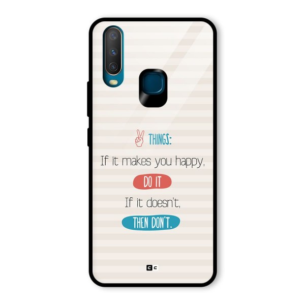 Think Then Glass Back Case for Vivo Y12