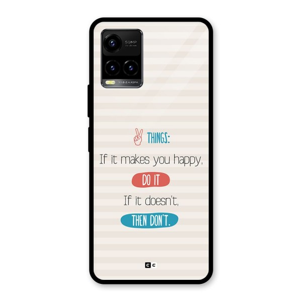 Think Then Glass Back Case for Vivo Y21A