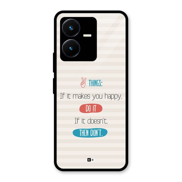 Think Then Glass Back Case for Vivo Y22