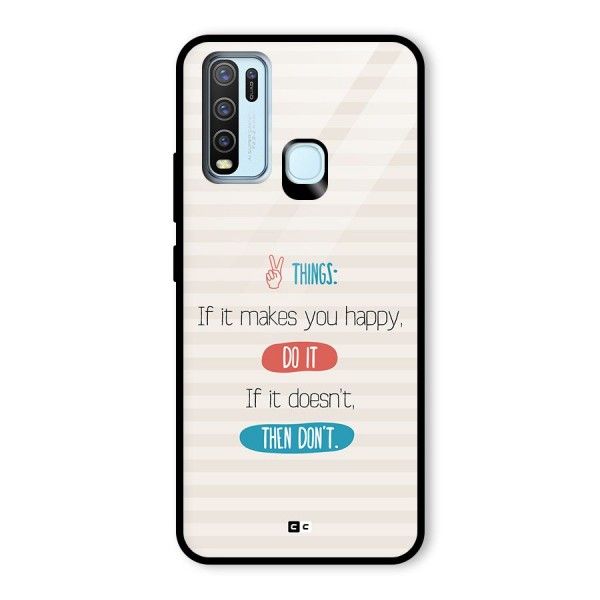 Think Then Glass Back Case for Vivo Y30