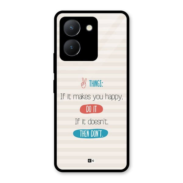 Think Then Glass Back Case for Vivo Y36