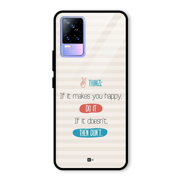 Think Then Glass Back Case for Vivo Y73