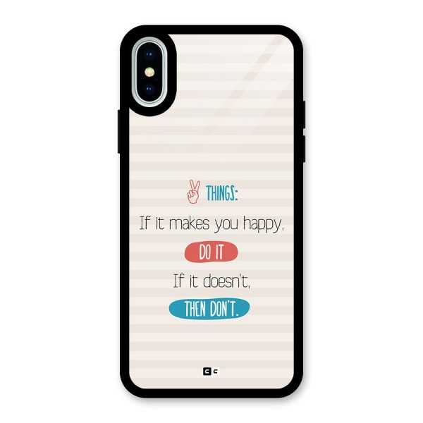 Think Then Glass Back Case for iPhone X